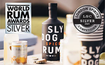 Sly dog Spiced Rum Logo and Web Link